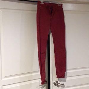 Hudson red skinny jeans